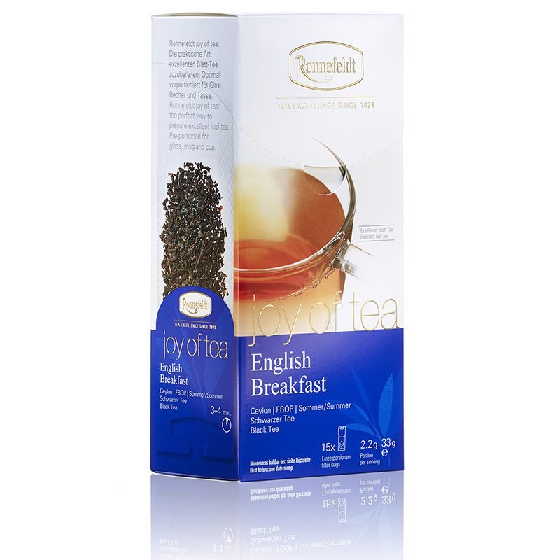 Ronnefeldt World Of Tea - Joy of Tea® English Breakfast: Start your day with the rich and robust flavour of English Breakfast tea, a classic and invigorating blend to awaken your senses.