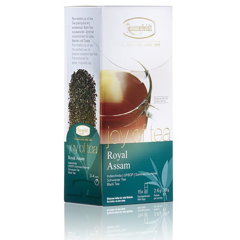 Ronnefeldt World Of Tea - Joy of Tea® Royal Assam: Indulge in the regal and bold taste of Royal Assam tea, a rich and robust blend fit for tea connoisseurs.