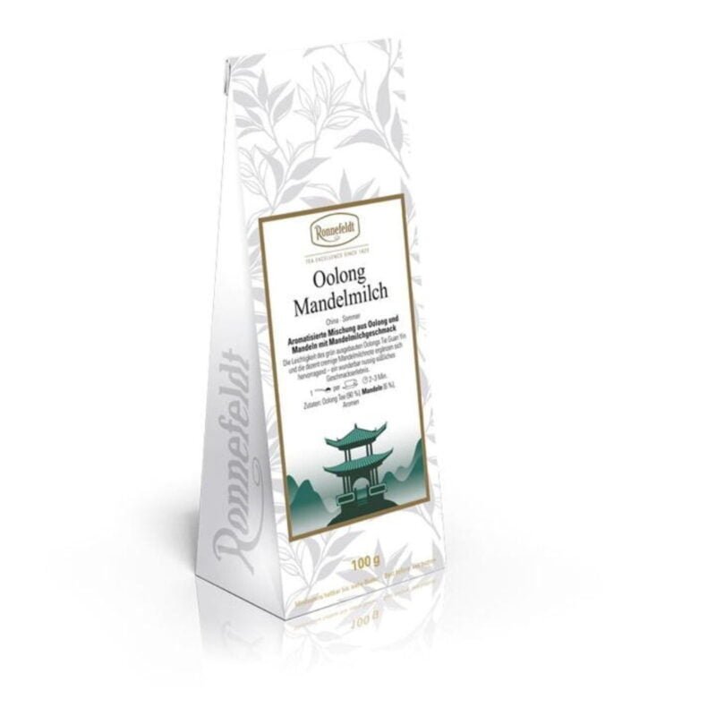 Immerse yourself in the delightful Ronnefeldt World Of Tea - Oolong Almond Milk. This exquisite tea blend combines the smoothness of oolong with the creamy sweetness of almond milk.