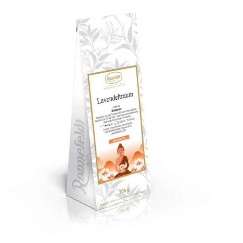 Ronnefeldt World Of Tea - Rooibos Lavender Dream product image: Indulge in the enchanting Ronnefeldt World Of Tea - Rooibos Lavender Dream. This delightful blend combines the soothing and aromatic qualities of rooibos tea with the delicate floral notes of lavender.