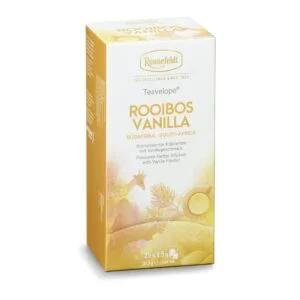 Ronnefeldt World Of Tea - Teavelope® Rooibos Vanilla: Indulge in the comforting blend of Rooibos Vanilla tea, a soothing and aromatic infusion.