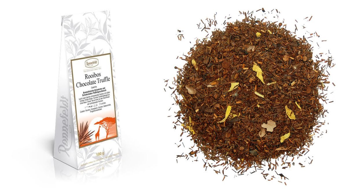 With a rich, caffeine-free blend that combines the earthy allure of Rooibos with the decadence of chocolate, it promises a journey of pure delight for your taste buds.