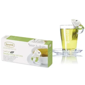 Ronnefeldt World of Tea - Leaf Cup® Sencha Orange & Lime green tea with orange and lime pieces.