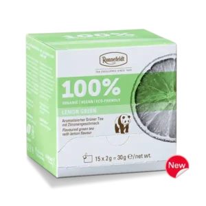 100% Lemon Green, featuring the refreshing, zesty tea blend made from high-quality green tea leaves and natural lemon flavour